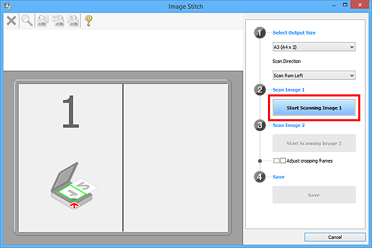 figure: Image Stitch window